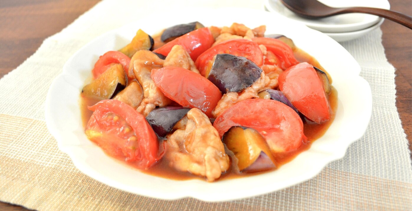 トマトとなすの中華うま煮